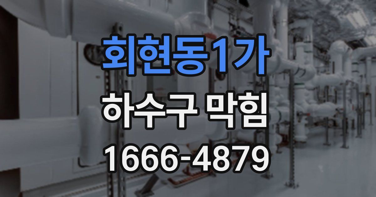 회현동1가 하수구 막힘
