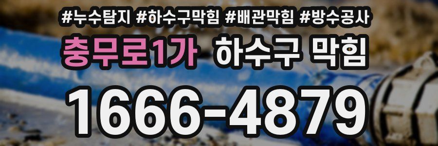 충무로1가 하수구 막힘