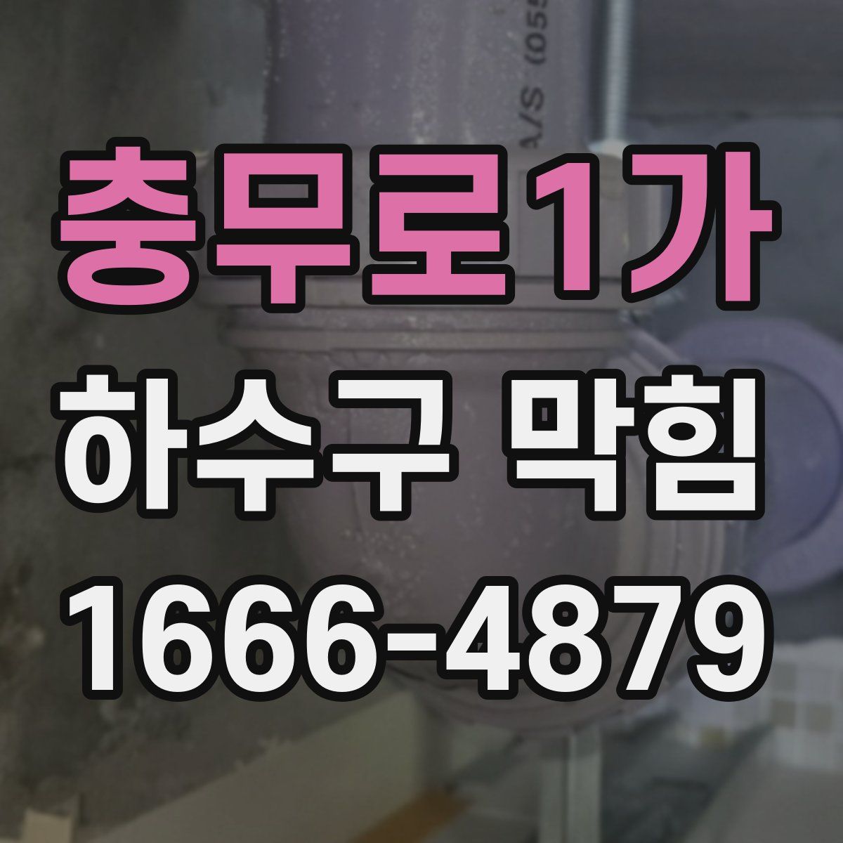 충무로1가 하수구 막힘