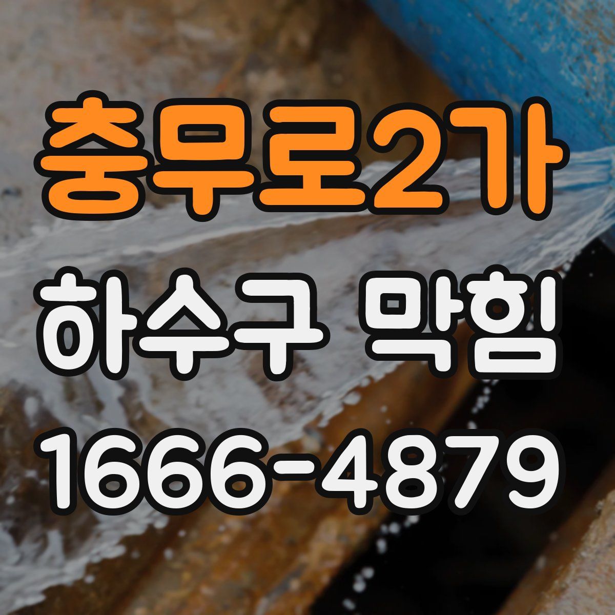 충무로2가 하수구 막힘