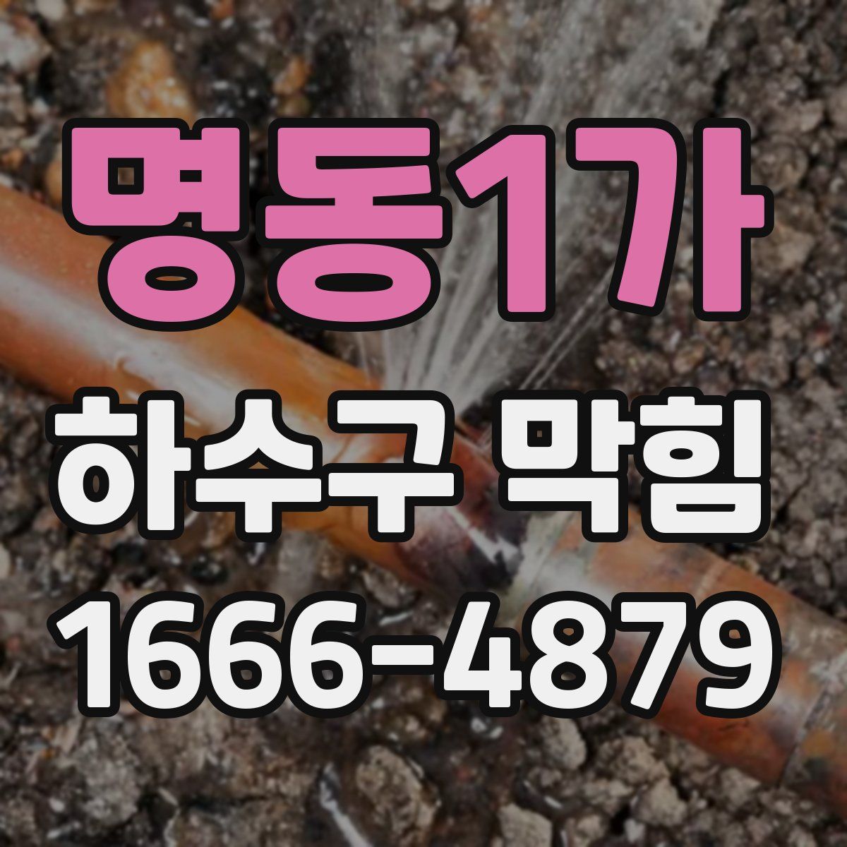 명동1가 하수구 막힘