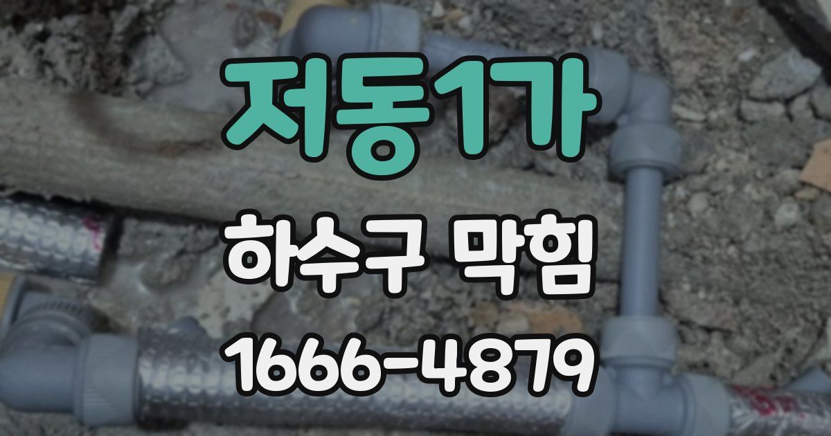 저동1가 하수구 막힘