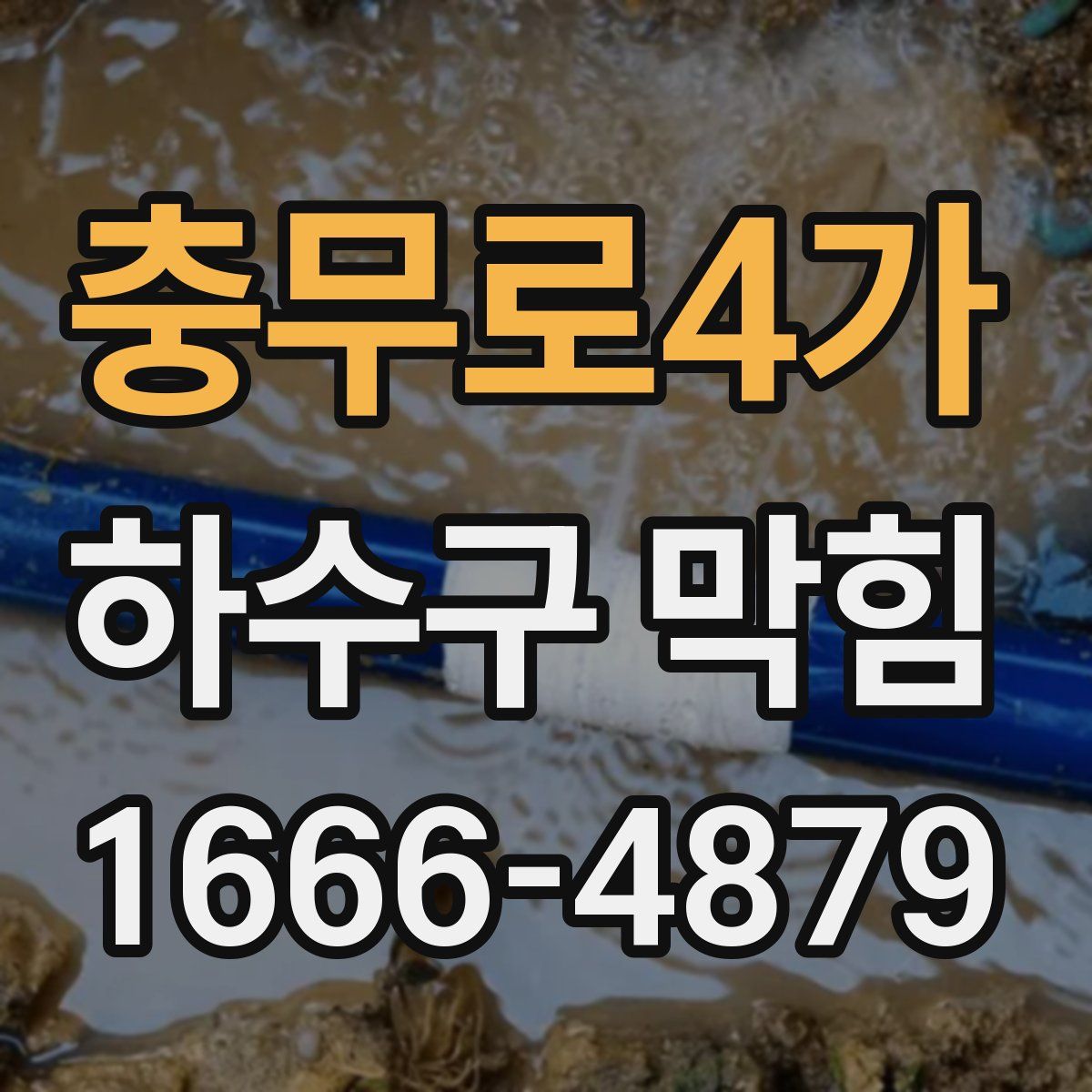 충무로4가 하수구 막힘