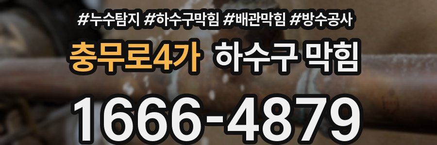 충무로4가 하수구 막힘