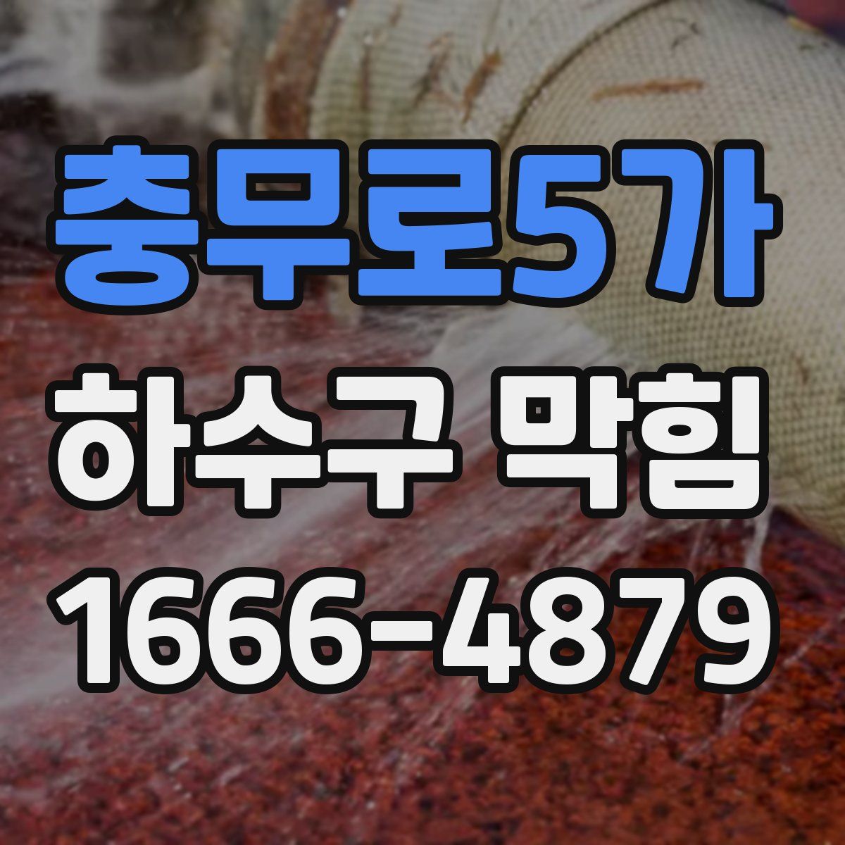 충무로5가 하수구 막힘