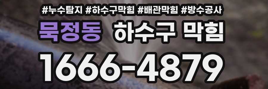 묵정동 하수구 막힘