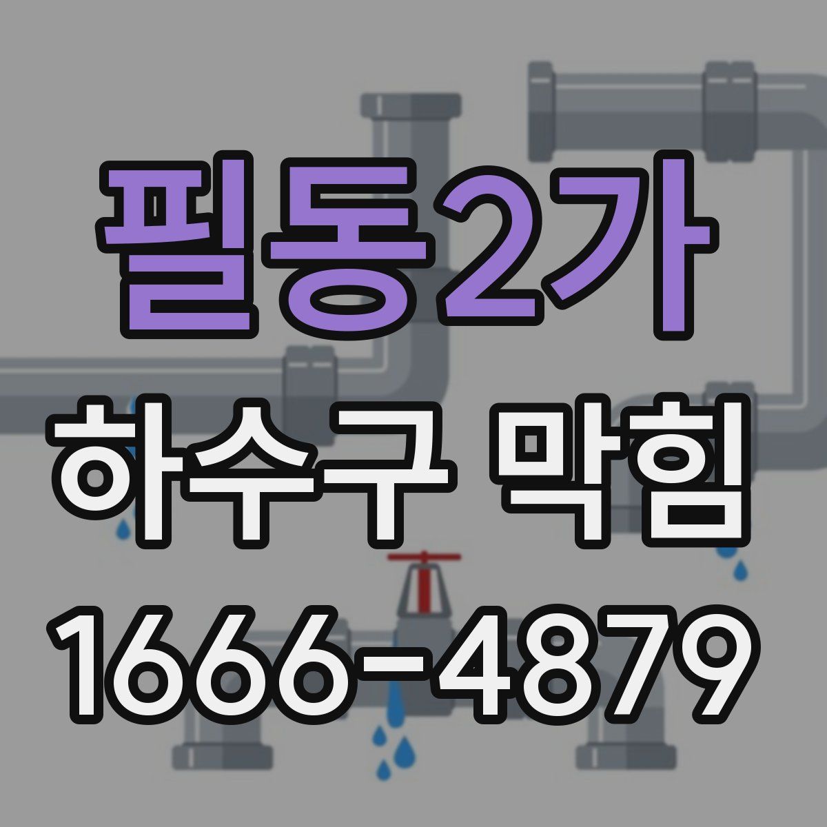 필동2가 하수구 막힘