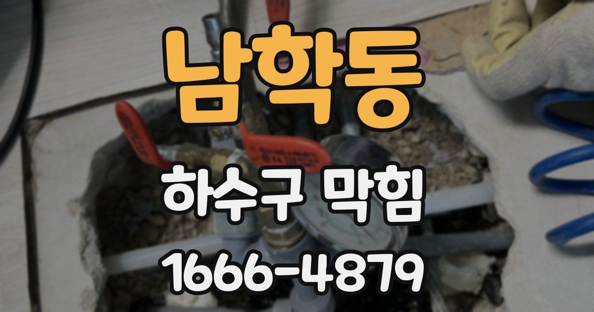 남학동 하수구 막힘