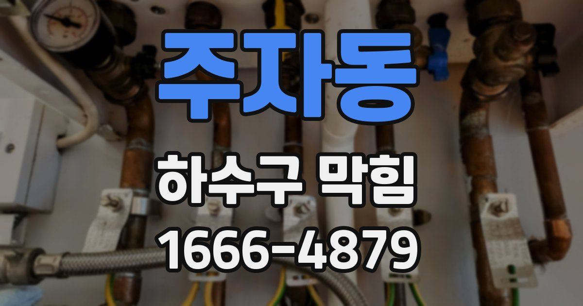 주자동 하수구 막힘