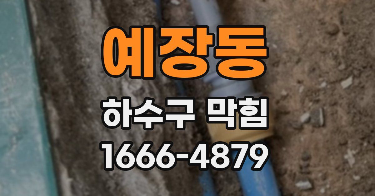 예장동 하수구 막힘
