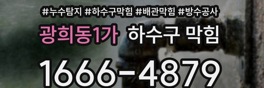 광희동1가 하수구 막힘