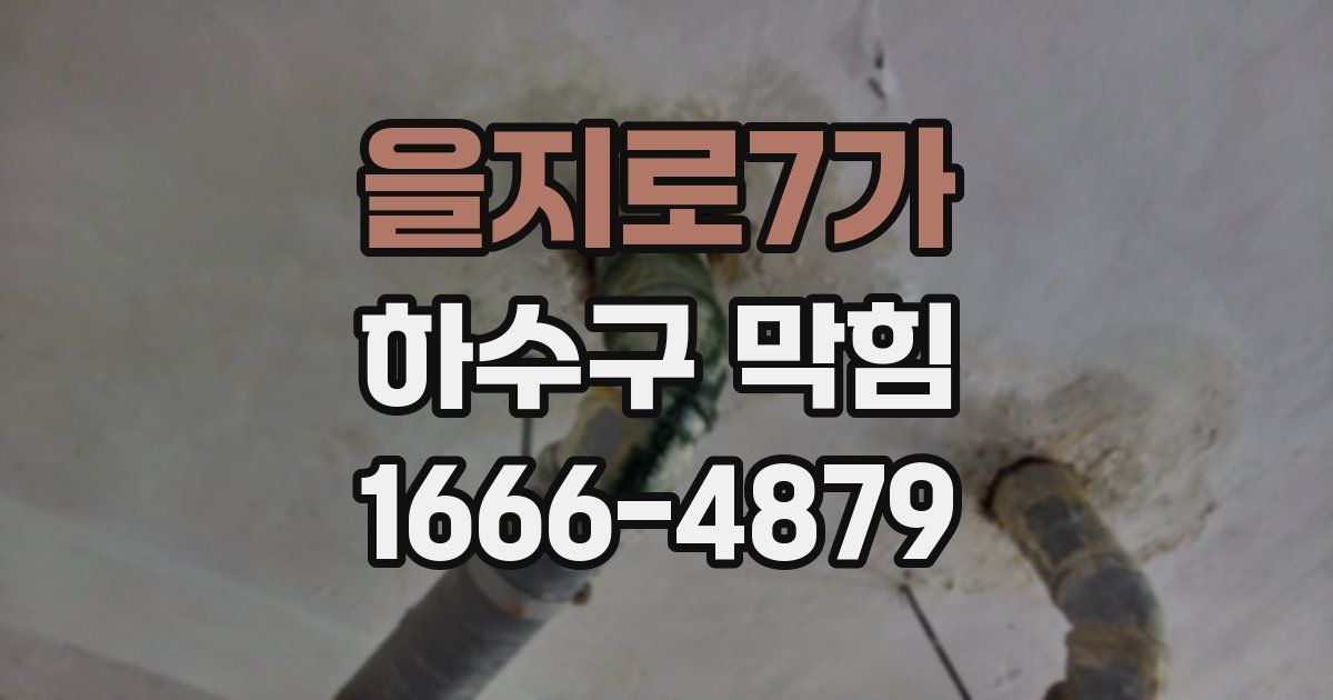 을지로7가 하수구 막힘