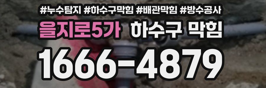 을지로5가 하수구 막힘