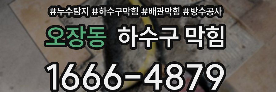 오장동 하수구 막힘
