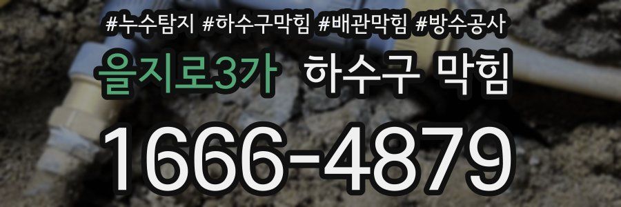 을지로3가 하수구 막힘