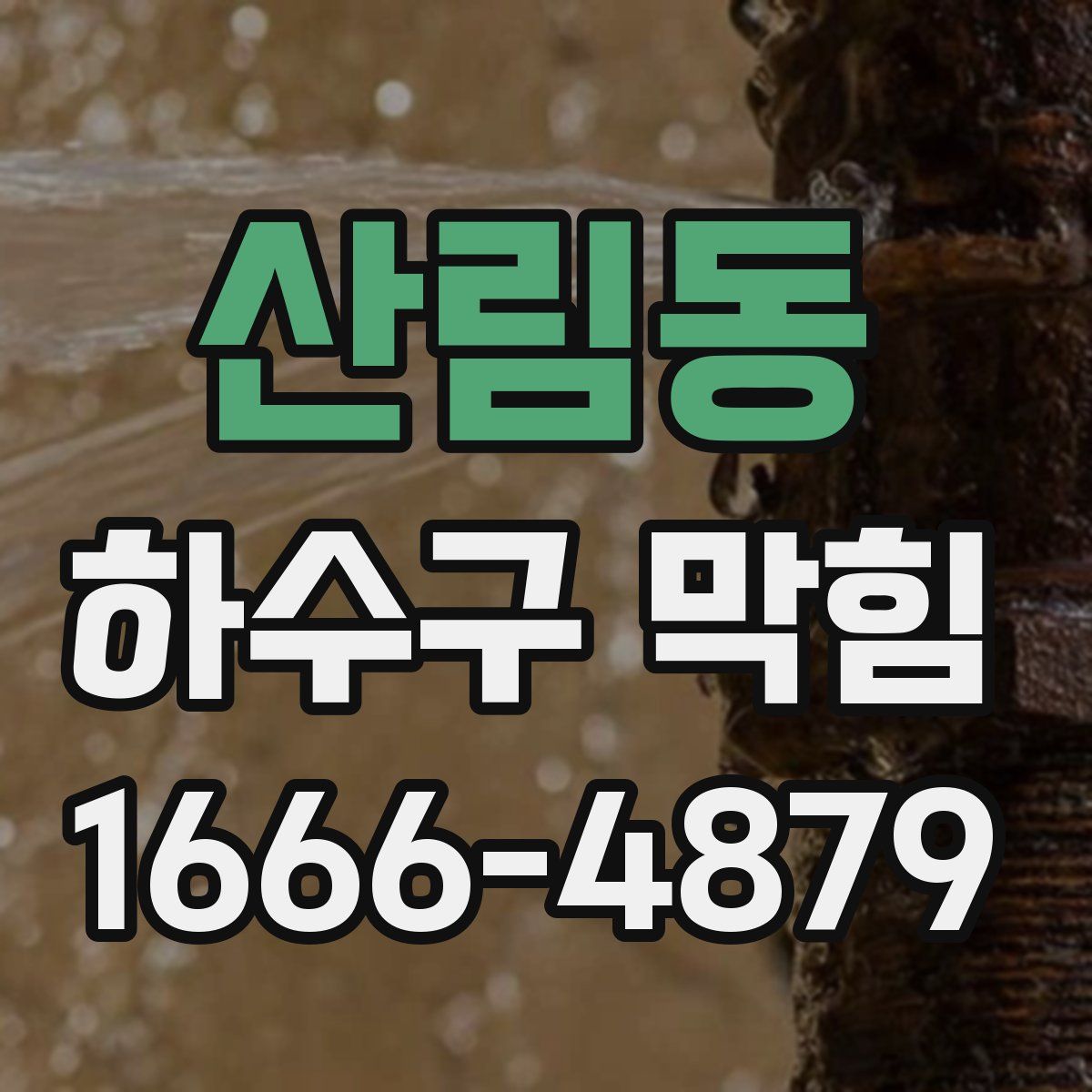 산림동 하수구 막힘