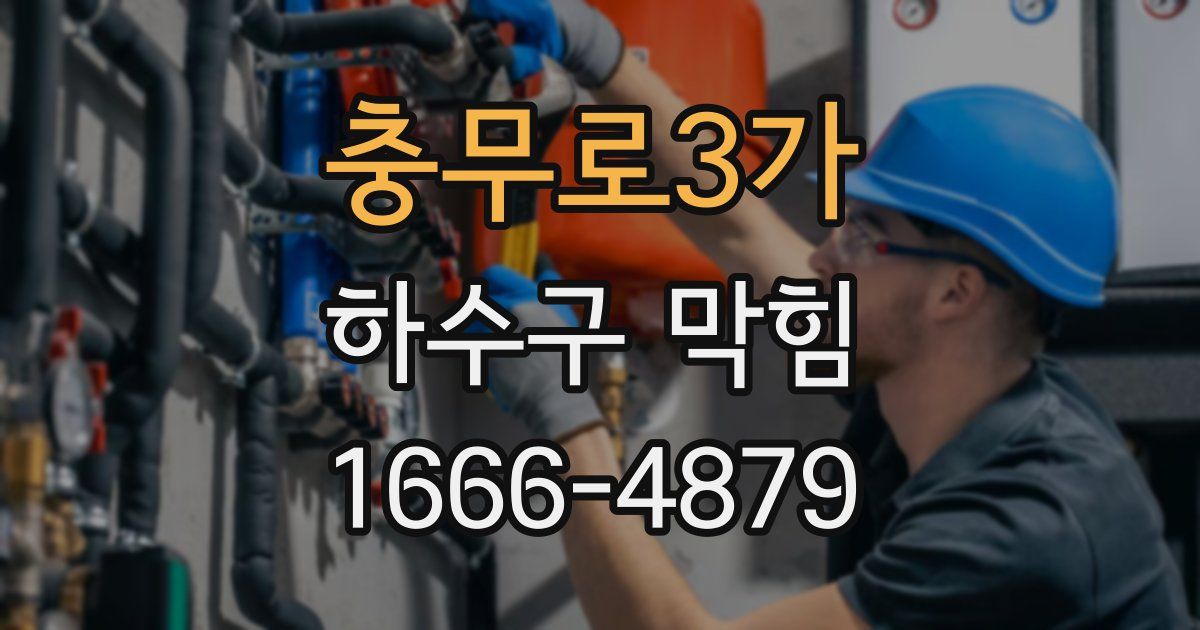 충무로3가 하수구 막힘