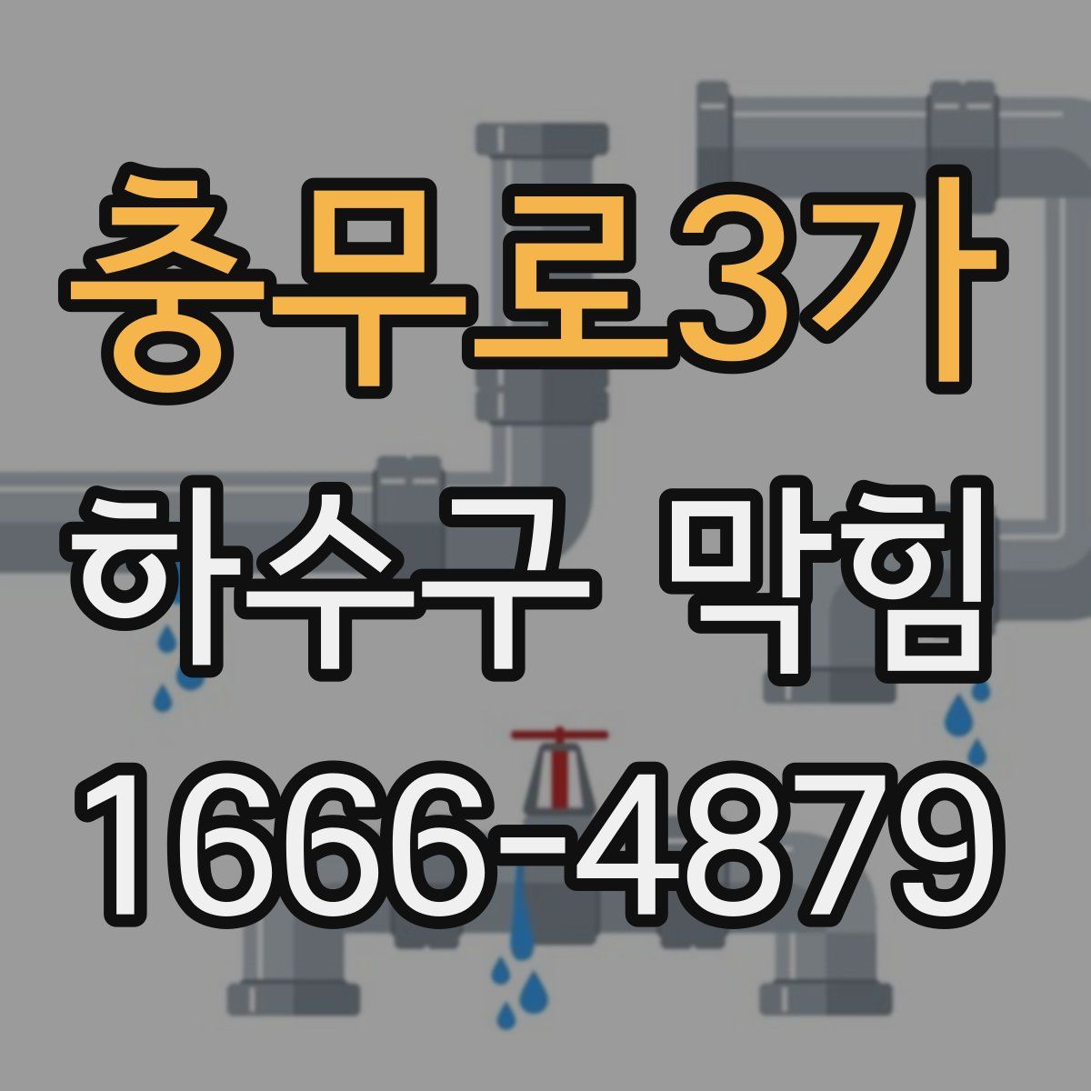 충무로3가 하수구 막힘