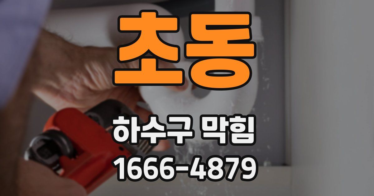 초동 하수구 막힘