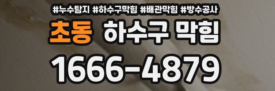 초동 하수구 막힘