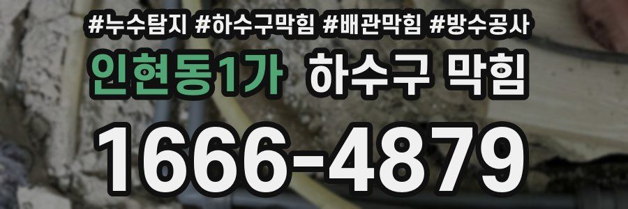 인현동1가 하수구 막힘