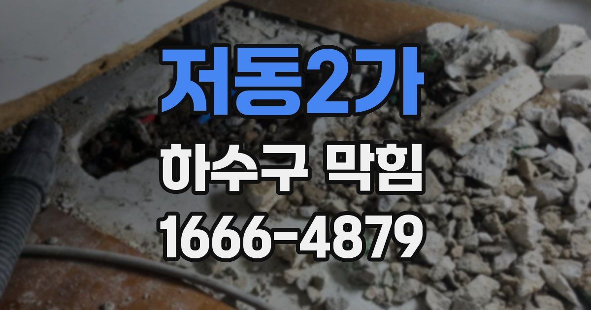 저동2가 하수구 막힘