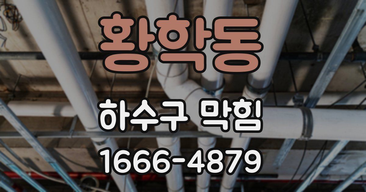 황학동 하수구 막힘