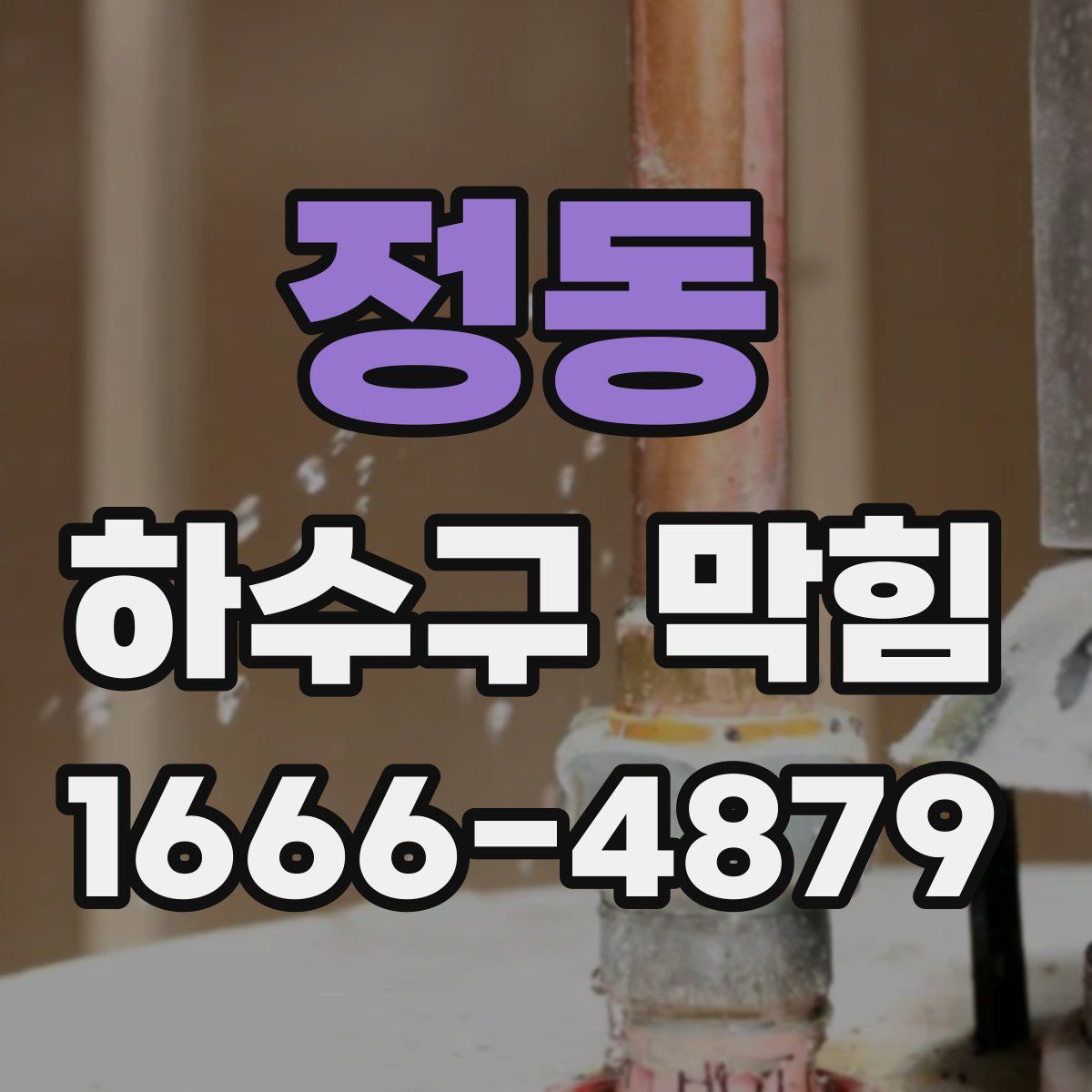 정동 하수구 막힘