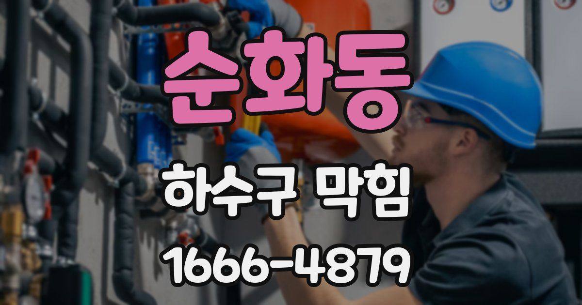 순화동 하수구 막힘