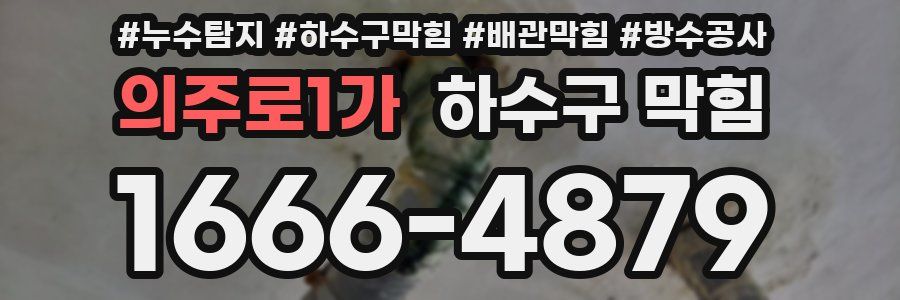 의주로1가 하수구 막힘