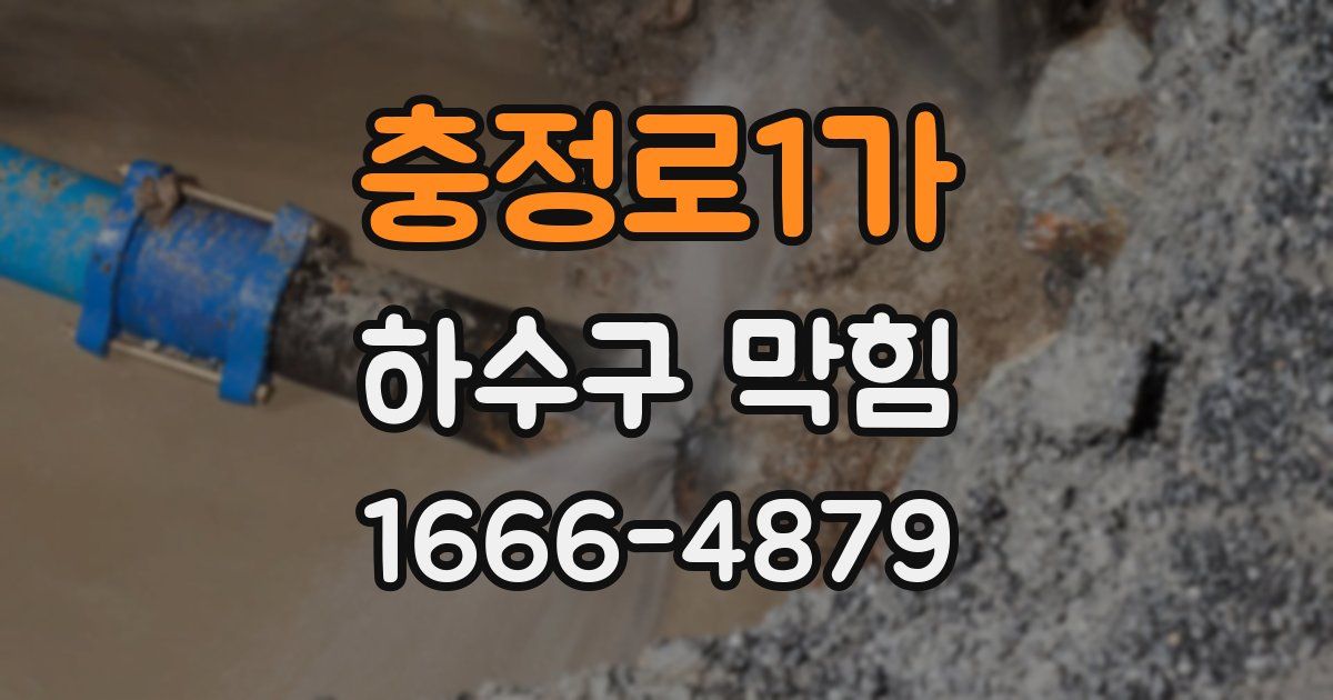 충정로1가 하수구 막힘