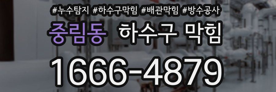 중림동 하수구 막힘