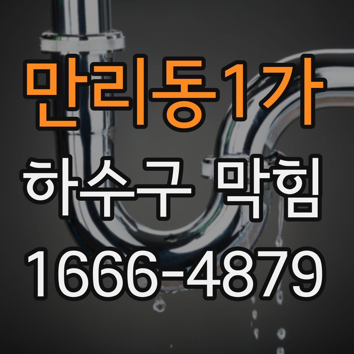 만리동1가 하수구 막힘