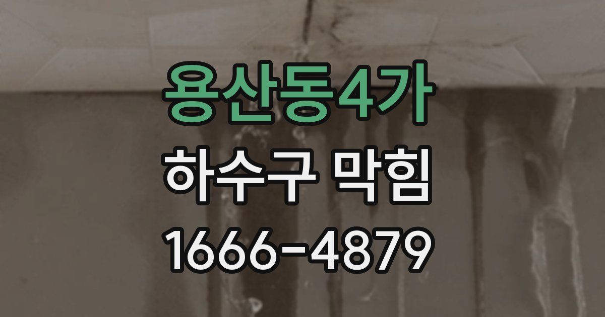 용산동4가 하수구 막힘