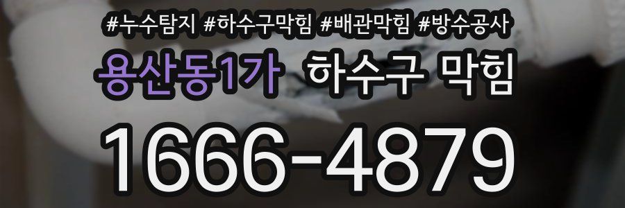 용산동1가 하수구 막힘