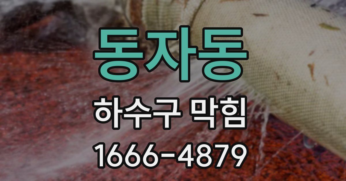 동자동 하수구 막힘
