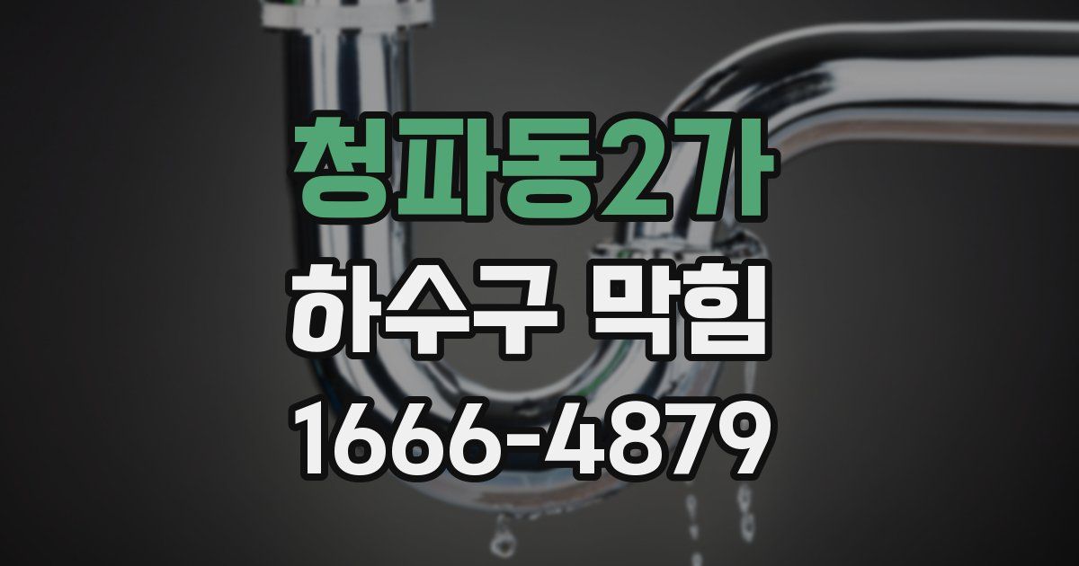 청파동2가 하수구 막힘