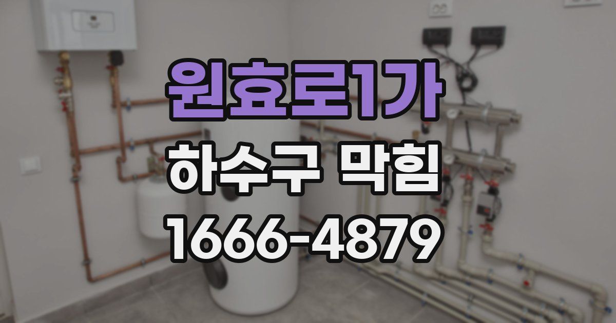 원효로1가 하수구 막힘