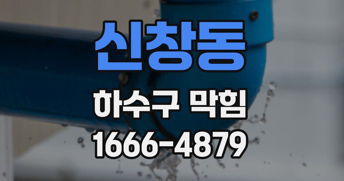 신창동 하수구 막힘