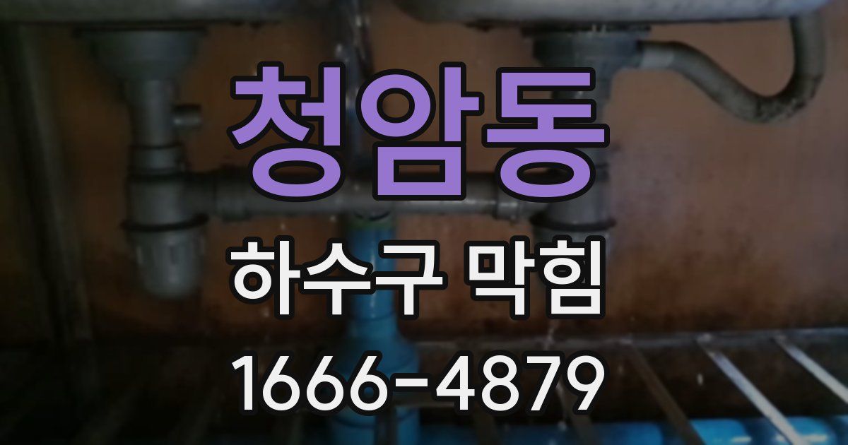 청암동 하수구 막힘