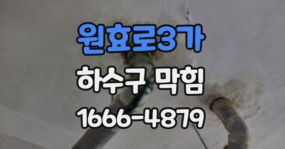 원효로3가 하수구 막힘