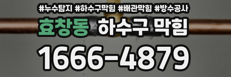 효창동 하수구 막힘