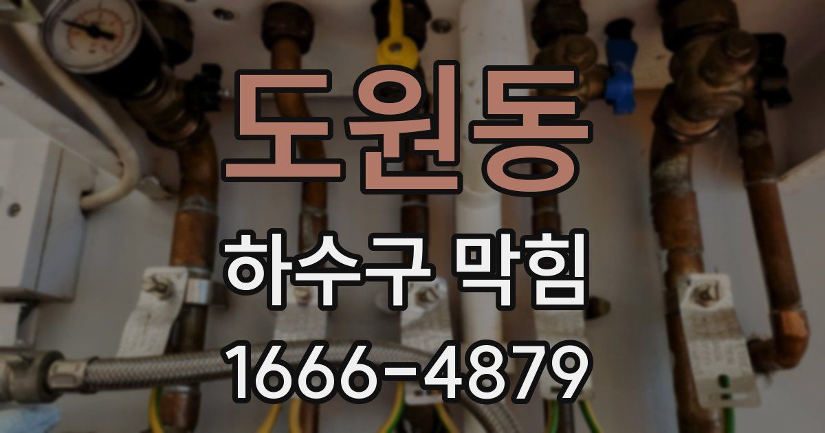 도원동 하수구 막힘
