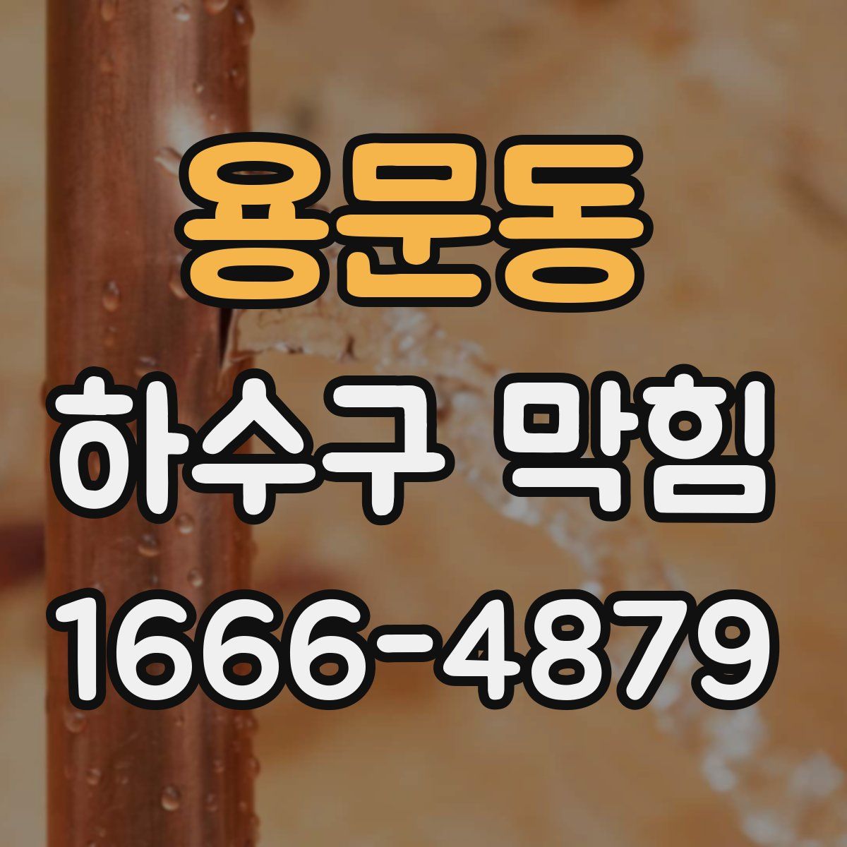 용문동 하수구 막힘