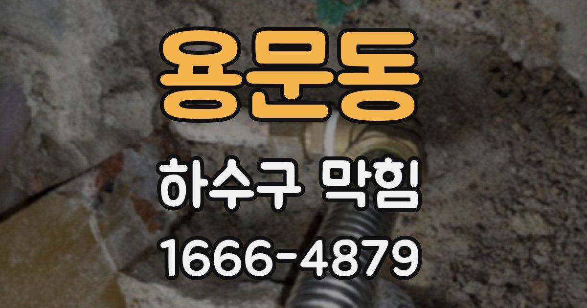 용문동 하수구 막힘
