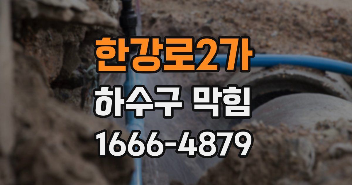 한강로2가 하수구 막힘