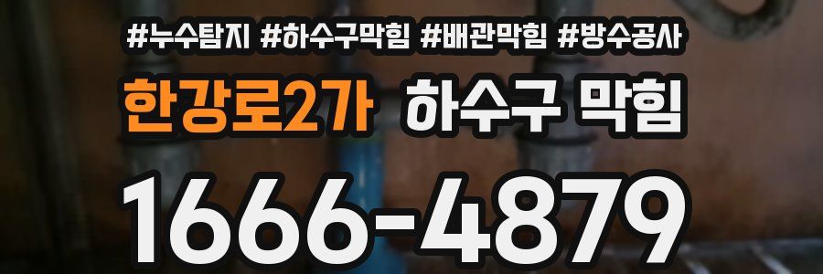 한강로2가 하수구 막힘