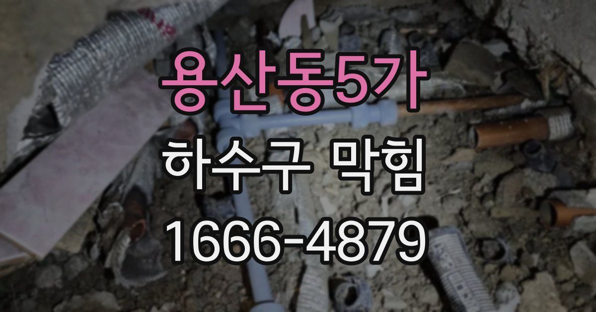 용산동5가 하수구 막힘