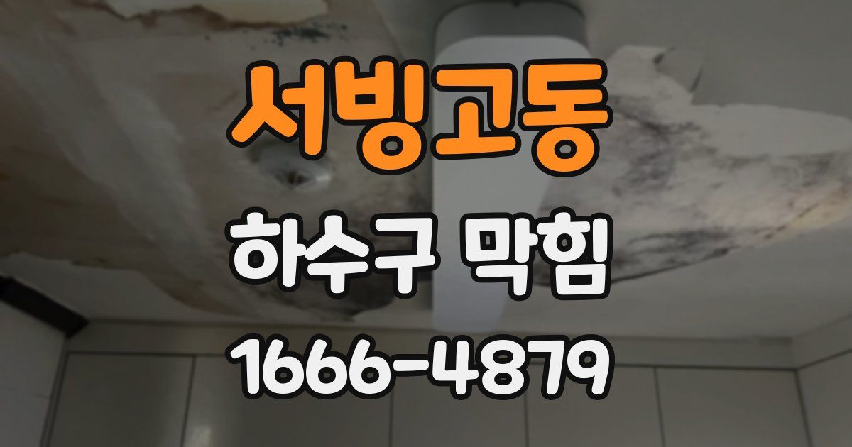 서빙고동 하수구 막힘