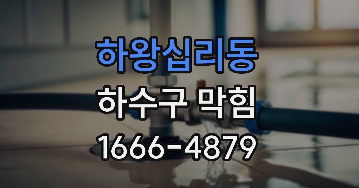 하왕십리동 하수구 막힘